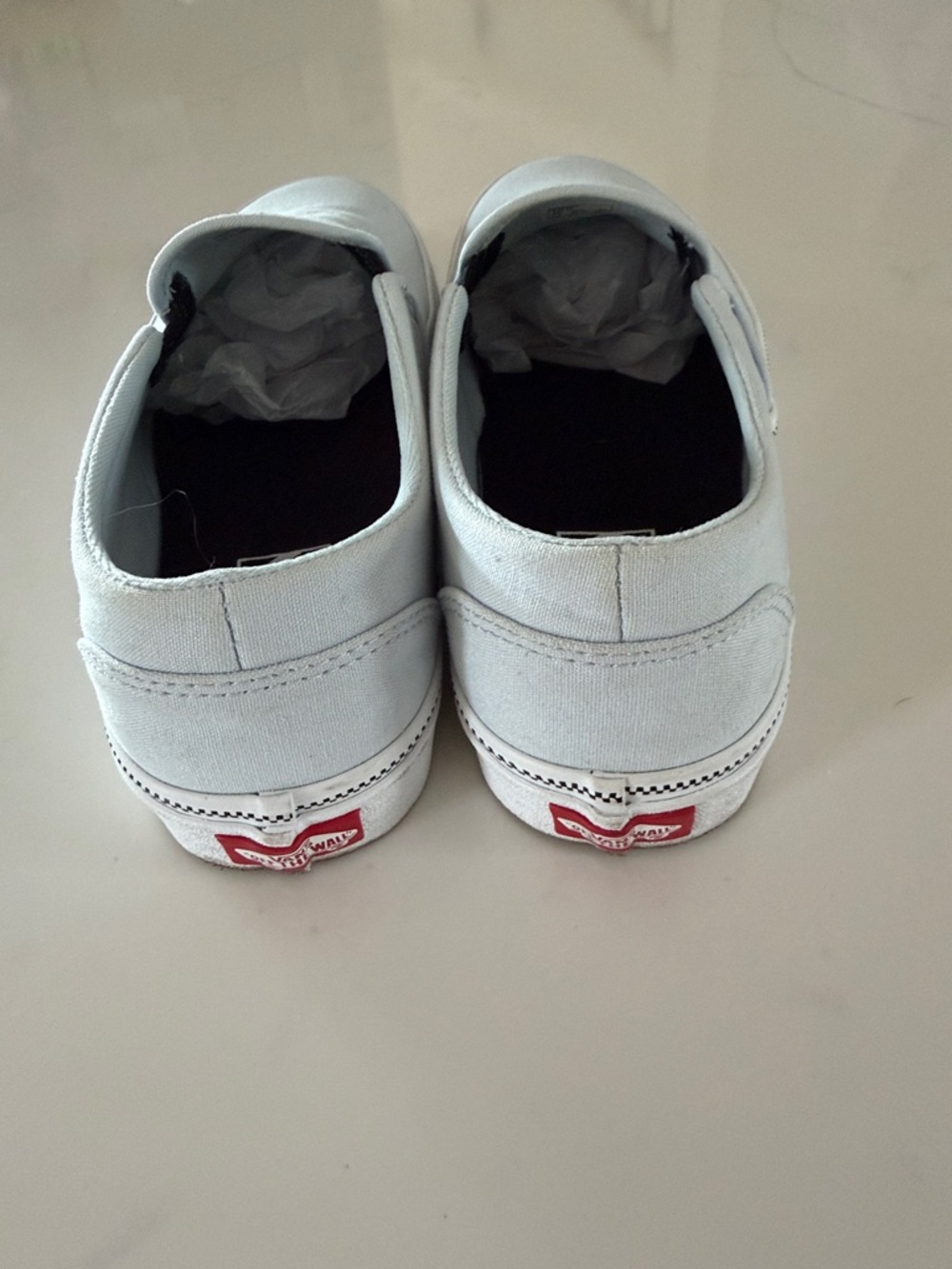 VANS•womens Asher canvas light blue slip on sneakers 10 NWOT - Picture 7 of 7